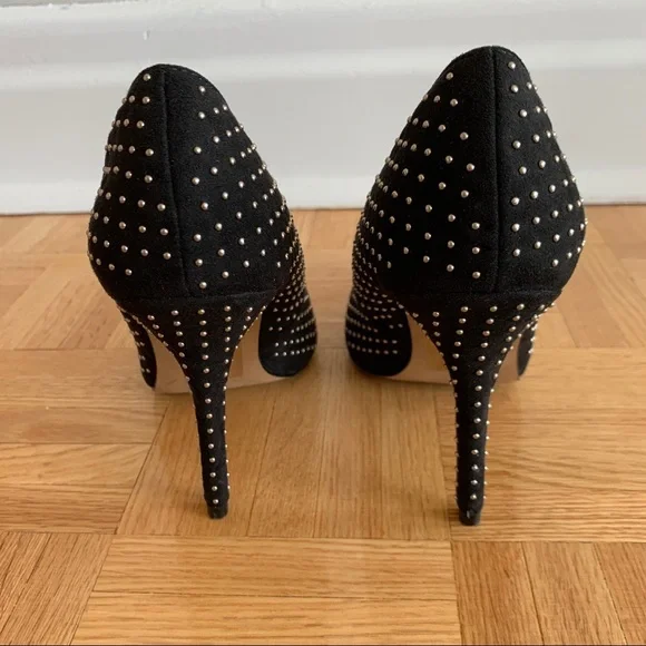 Aldo Studded Stilettos Black Heels - Picture 6 of 8